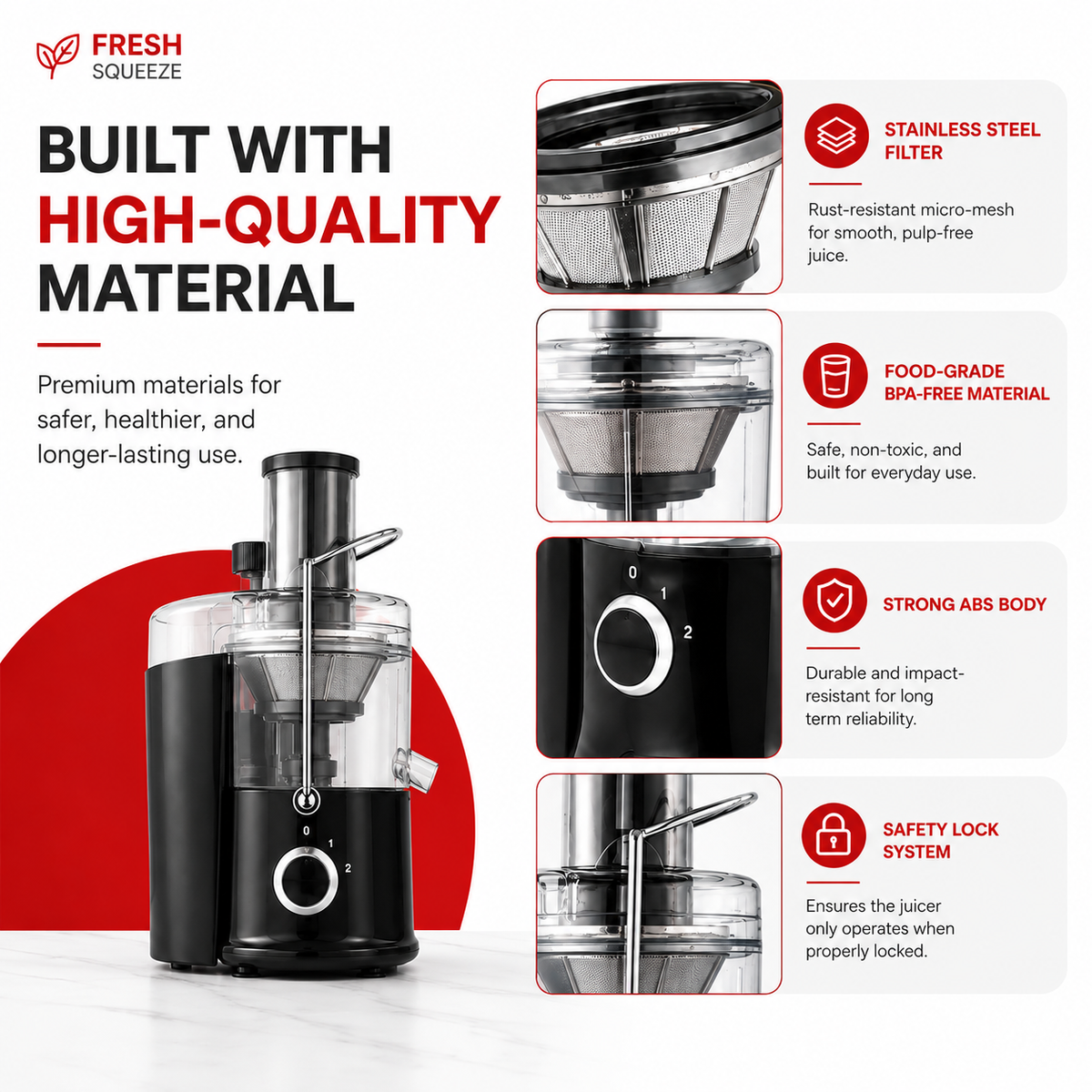 Fresh Squeeze Self-Cleaning Juicer