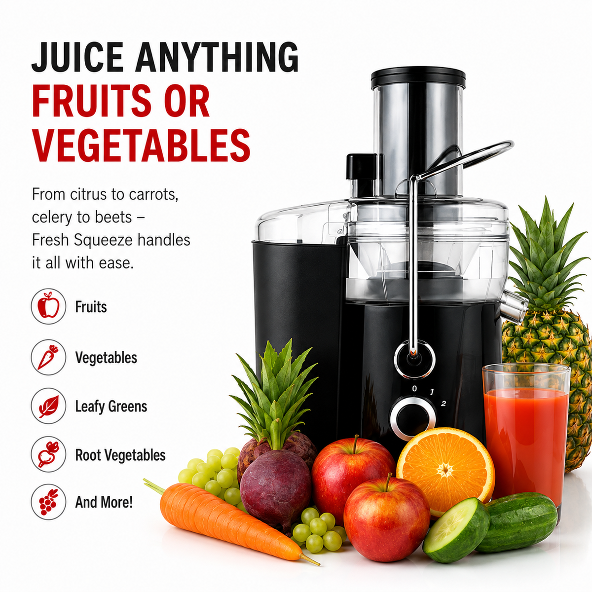 Fresh Squeeze Self-Cleaning Juicer