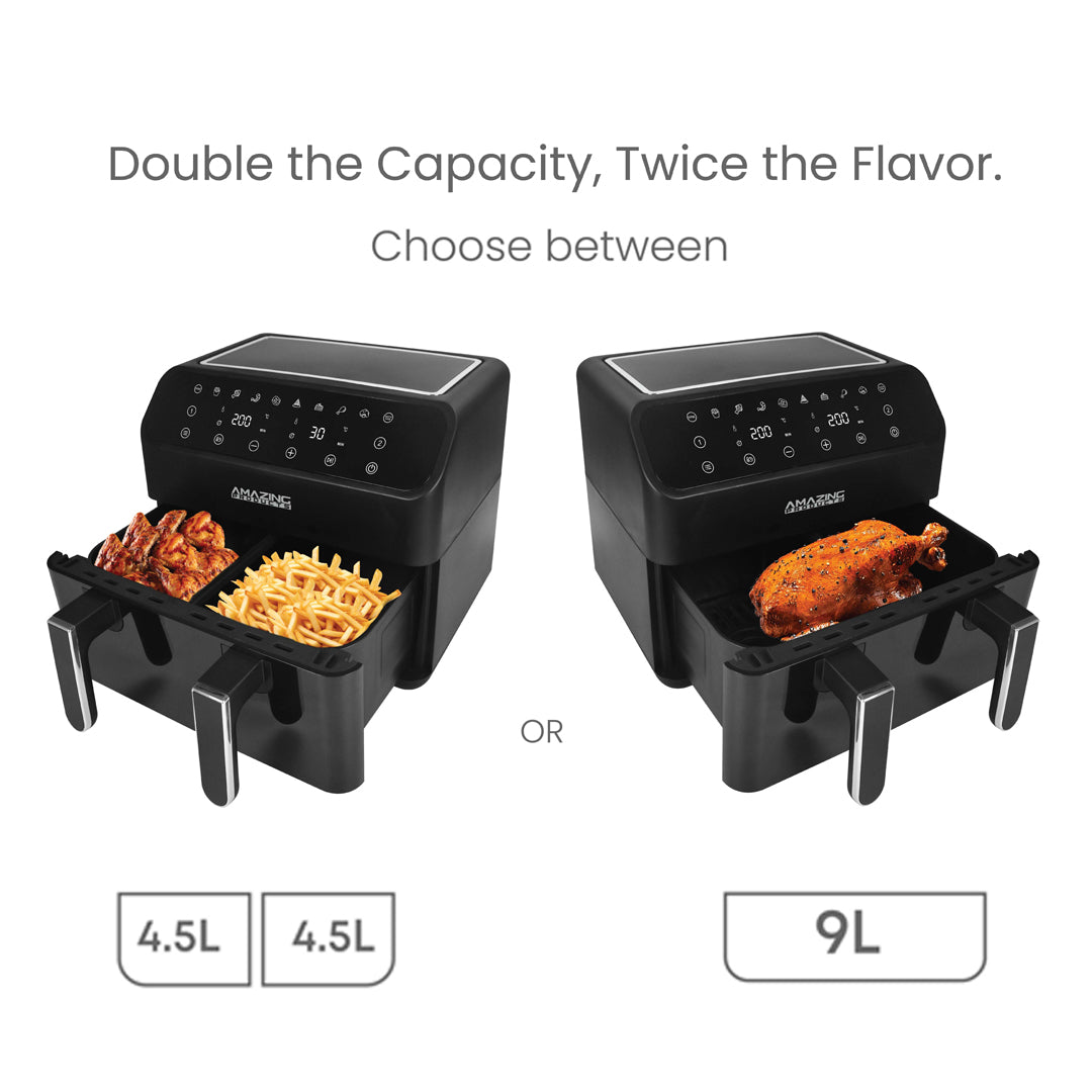 Heat Wave Pro - 3 in 1 Twin Drawer Air Fryer