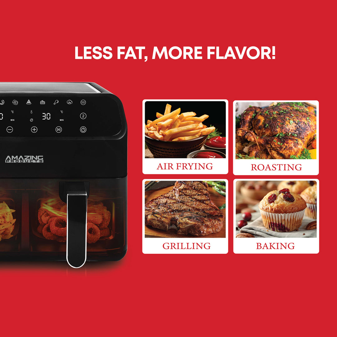 Heat Wave Pro - 3 in 1 Twin Drawer Air Fryer