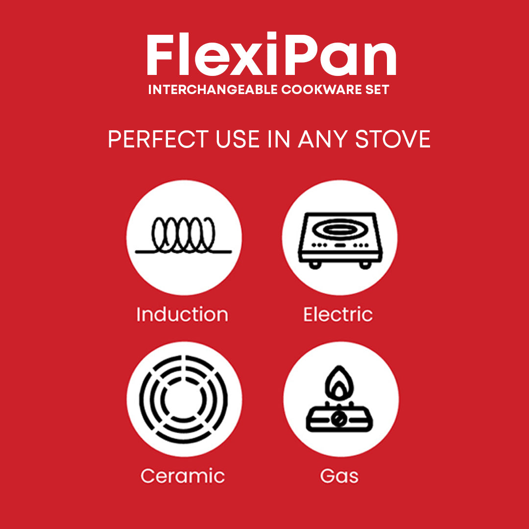 FlexiPan Multipurpose Interchangeble Cookware Pan Set